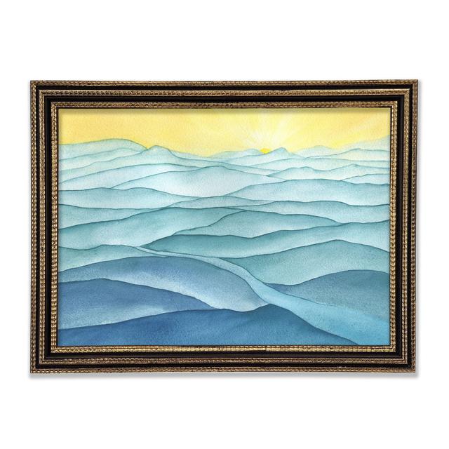 The Gentle Ripple Waves Highland Dunes Format: Black Gold Framed Paper, Size: 84.1cm H x 118.9cm W on Productcaster.