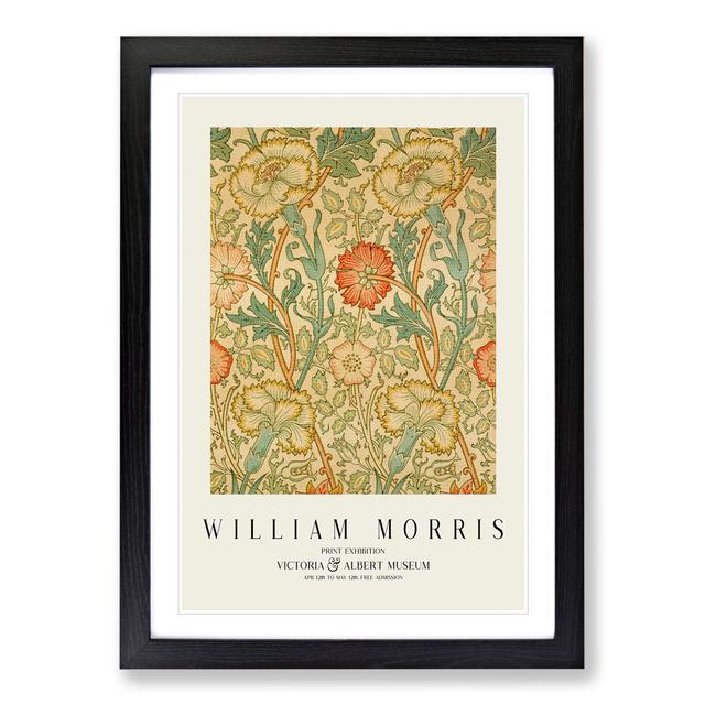 Pink and Rose Print by William Morris - Picture Frame Painting East Urban Home Frame Option: Black Framed, Size: 36cm H x 27cm W x 2cm D on Productcaster.