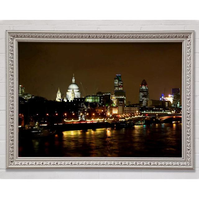 London St Pauls At Night - Single Picture Frame Art Prints Bright Star Size: 42cm H x 59.7cm W x 3cm D on Productcaster.