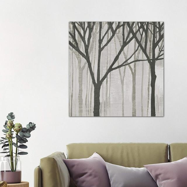 Spring Trees Greystone III by Kathrine Lovell - Wrapped Canvas Painting Alpen Home Size: 93.98cm H x 93.98cm W x 1.91cm D on Productcaster.