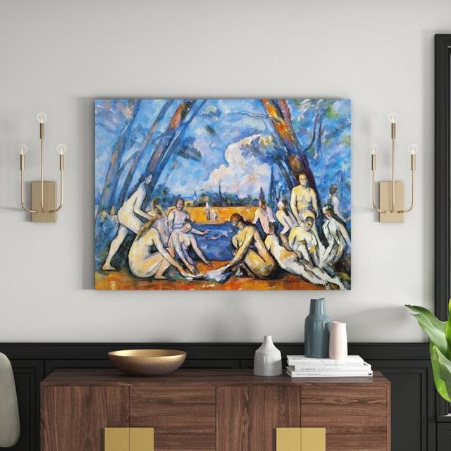 'Large Bathers II' by Paul Cezanne Painting Print East Urban Home Size: 90cm H x 120cm W x 1.8cm D on Productcaster.