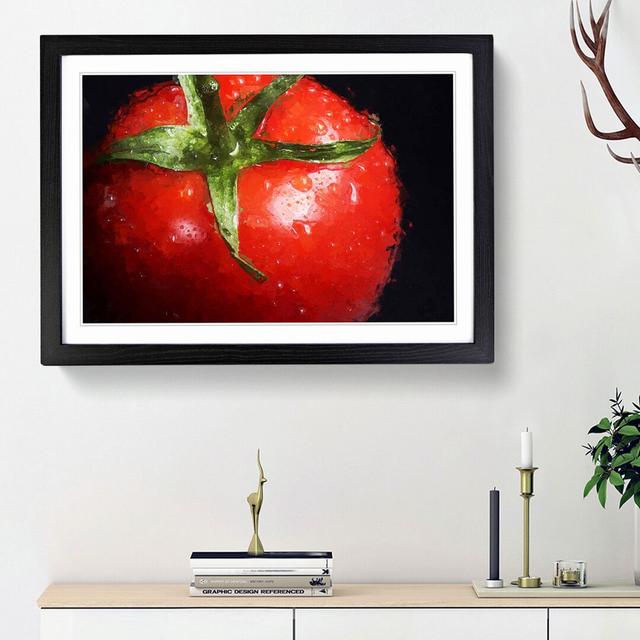 Red Tomatoes in Abstract - Picture Frame Graphic Art Print East Urban Home Frame Option: Black Framed, Size: 48cm H x 65cm W x 2cm D on Productcaster.