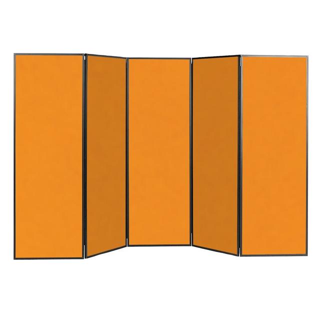 Light Free-Standing Bulletin Board 180cm H x 300cm W Symple Stuff Frame Finish: Black, Colour: Orange on Productcaster.