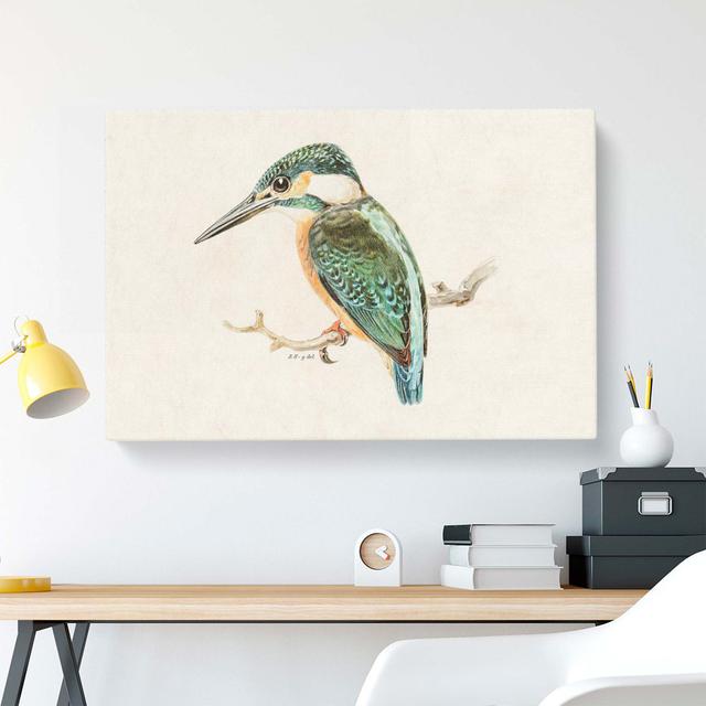 Kingfisher by Von Wright - Wrapped Canvas Painting East Urban Home Size: 50cm H x 76cm W x 3cm D on Productcaster.