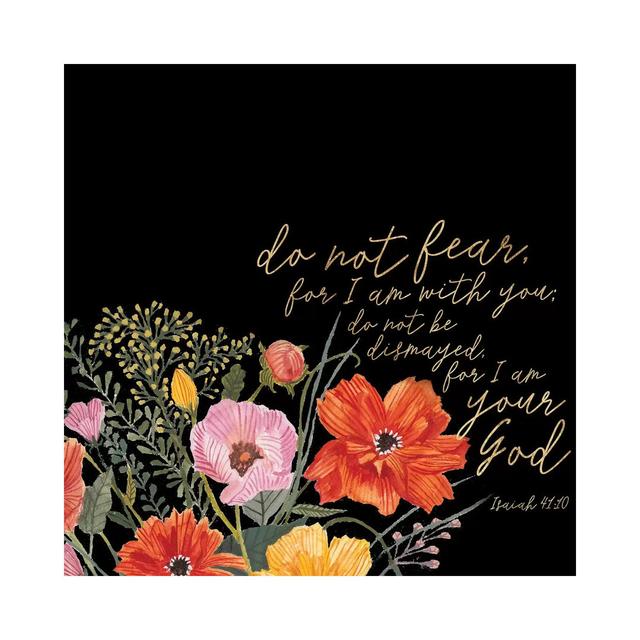 Floral Faith III by Studio W - Wrapped Canvas Typography ClassicLiving Size: 93.98cm H x 93.98cm W x 3.81cm D on Productcaster.