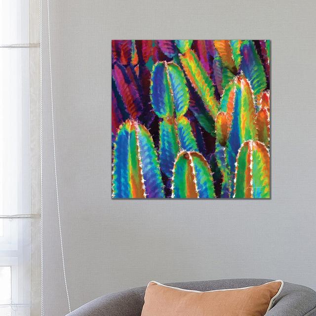 Neon Desert I by James Burghardt - Wrapped Canvas Gallery-Wrapped Canvas Giclée Gracie Oaks Size: 66cm H x 66cm W x 1.9cm D on Productcaster.