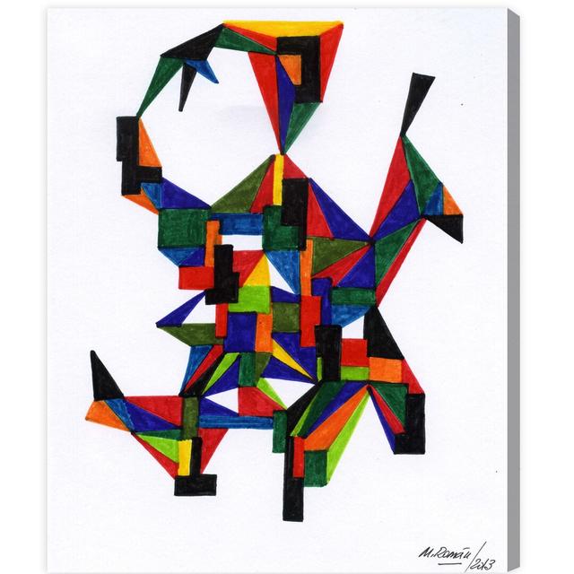 'Three Dimensional' by Manuel Roman Graphic Art Wrapped on Canvas Oliver Gal Size: 91cm H x 76cm W on Productcaster.