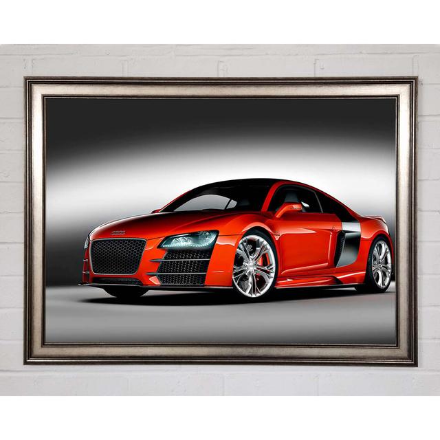 Audi A8 Orange Framed Print Brayden Studio Size: 42cm H x 59.7cm W on Productcaster.