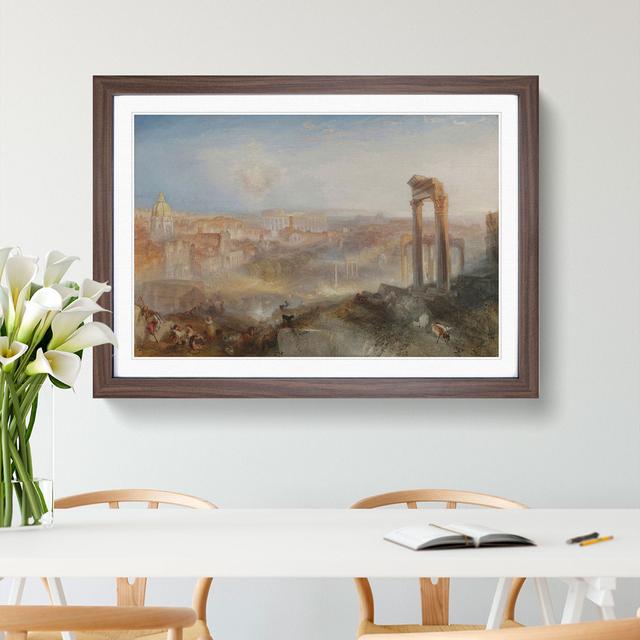 Modern Rome Campo Vaccino by Joseph Mallord William Turner - Picture Frame Painting East Urban Home Frame Option: Walnut, Size: 36cm H x 48cm W x 2cm on Productcaster.