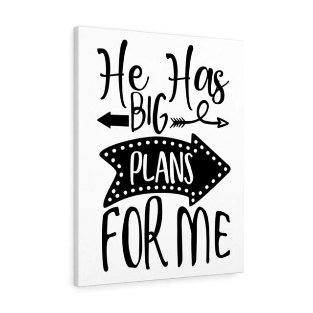 Plans for Me - Wrapped Canvas Typography Blue Elephant Size: 61cm H x 46cm W on Productcaster.