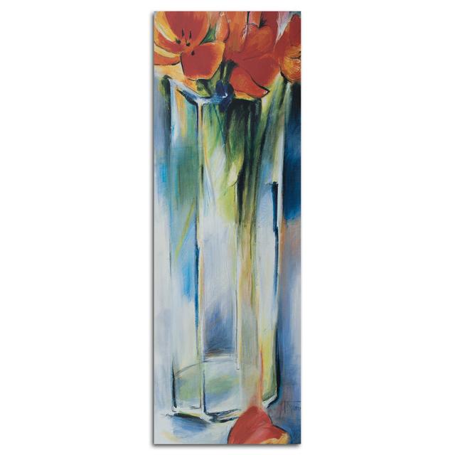 Canvas Print, Flowers In A Transparent Vase 16159 Rosalind Wheeler Size: 150cm H x 50cm W on Productcaster.