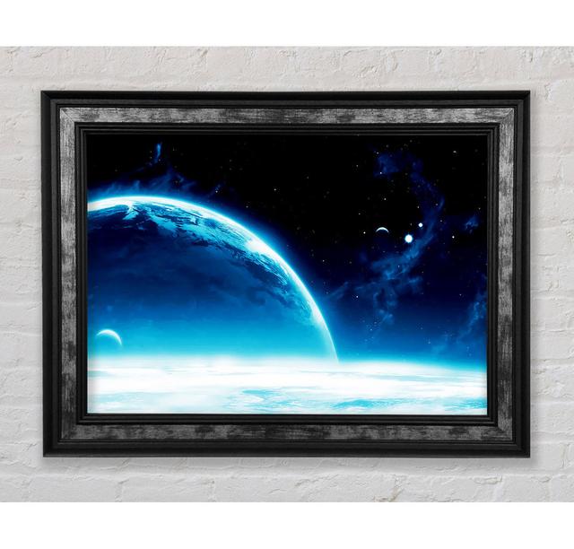 Blue Planet Horizon - Single Picture Frame Art Prints Bright Star Size: 21cm H x 42cm W x 8cm D on Productcaster.