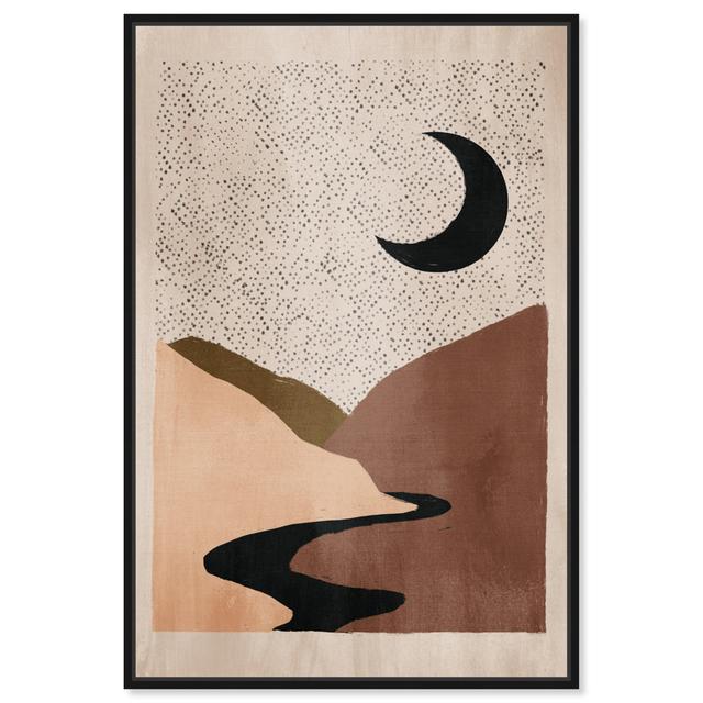 Abstract Contemporary Night Nature Landscape by Oliver Gal - Painting on Canvas Oliver Gal Format: Black Framed, Size: 38.1cm H x 25.4cm W on Productcaster.