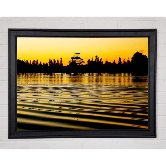 Yellow Morning Lake Framed Print 9487 Ebern Designs Size: 84.1cm H x 118.9cm W on Productcaster.