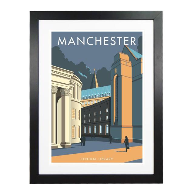 Manchester 1 by Stephen Millership - Graphic Art Print on Paper George Oliver Frame Options: Black, Size: 54cm H x 44cm W x 2.2cm D on Productcaster.