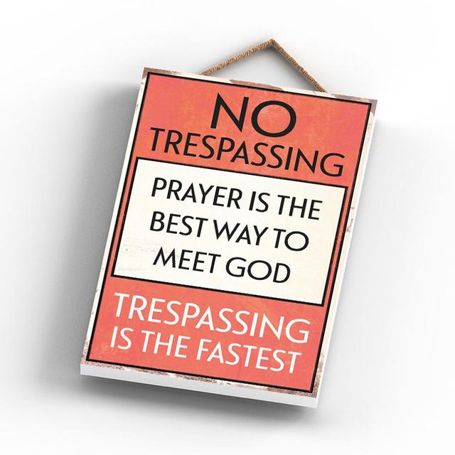 NO TRESPASSING MEET GOD 185X120 Maturi on Productcaster.