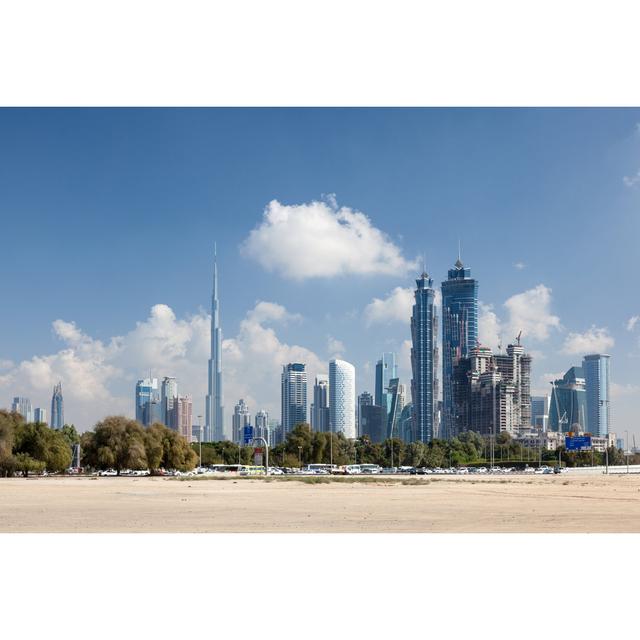 Skyline of Dubai by Typhoonski - Wrapped Canvas Photograph 17 Stories Size: 20cm H x 30cm W on Productcaster.