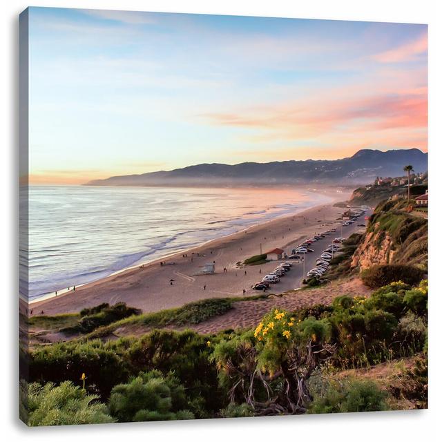 Leinwandbild Romantic Coast and Beach with Houses East Urban Home Größe: 40 cm H x 40 cm B on Productcaster.