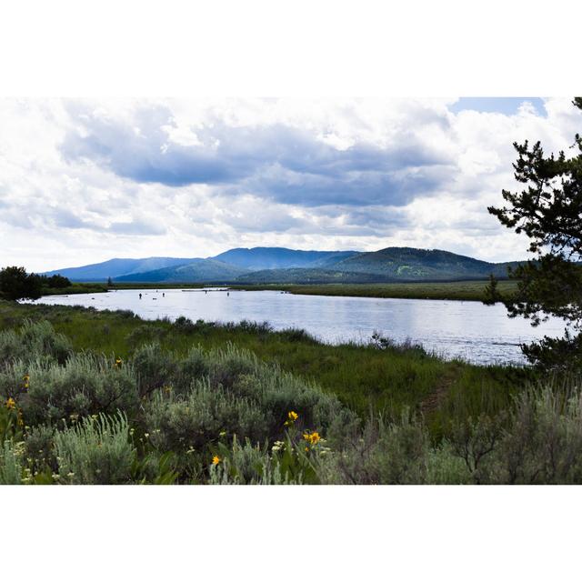 Snake River Fishermen by Steph_Simmons - Wrapped Canvas Photograph Alpen Home Size: 81cm H x 122cm W on Productcaster.