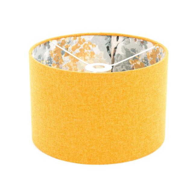 Shetland Polyester Drum Table Lamp Shade Marlow Home Co. Size: 23cm H x 35cm W x 35cm D, Colour: Yellow on Productcaster.