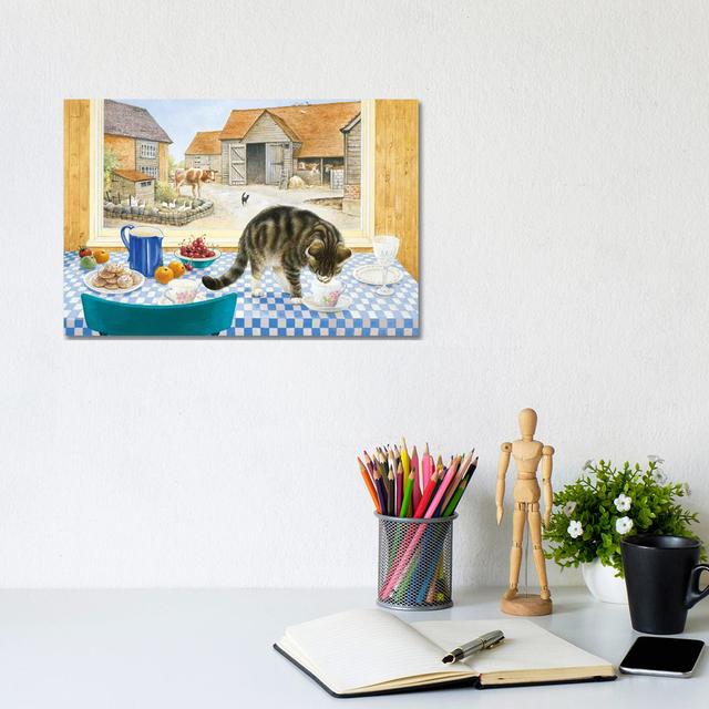 Twiglet On The Table by Ivory Cats - Wrapped Canvas Print ClassicLiving Size: 20.32cm H x 30.48cm W x 1.91cm D on Productcaster.