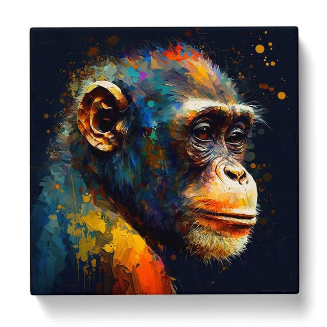 Monkey Palette Knife Painting No.3 Latitude Vive Size: 50cm H x 50cm W x 3cm D on Productcaster.