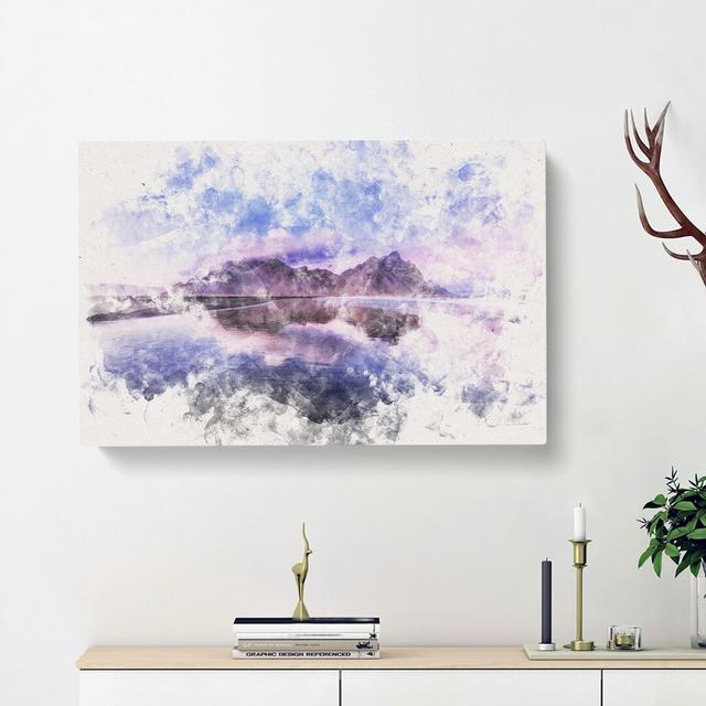 Vestrahorn Mountain in Iceland - Wrapped Canvas Graphic Art Print East Urban Home Size: 60cm H x 91cm W x 3cm D on Productcaster.