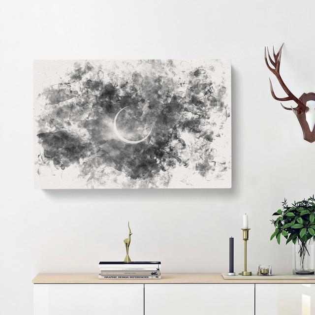 Eclipse of the Moon - Wrapped Canvas Graphic Art Print East Urban Home Size: 60cm H x 91cm W x 3cm D on Productcaster.