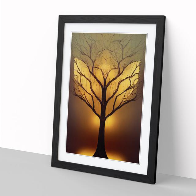 FRM-V0523-1651X Ornate Tree Vol.2 - Picture Frame Graphic Art Big Box Art Size: 64cm H x 46cm W x 2cm D, Format: Black on Productcaster.