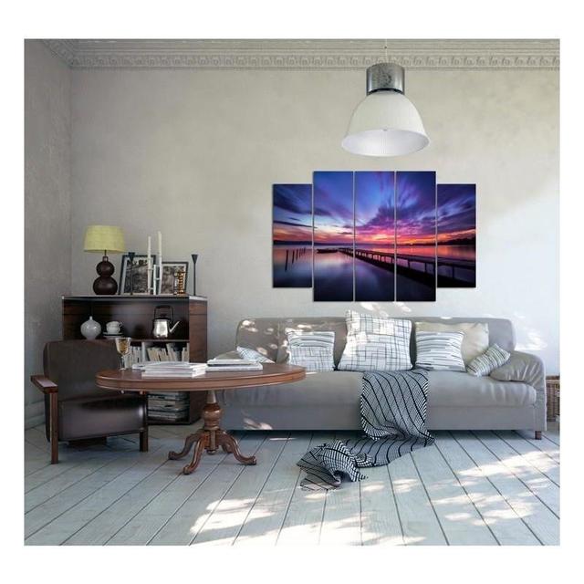 'Sky Full of Colour' - 5 Piece Wrapped Canvas Photograph Print Set Brayden Studio Size: 100cm H x 200cm W on Productcaster.