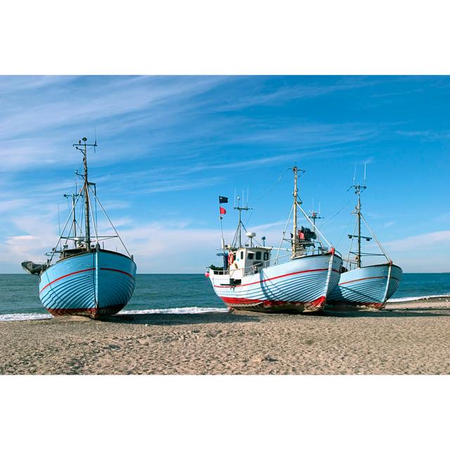 Coast Fishing Boat - Wrapped Canvas Photograph Breakwater Bay Size: 51cm H x 76cm W on Productcaster.