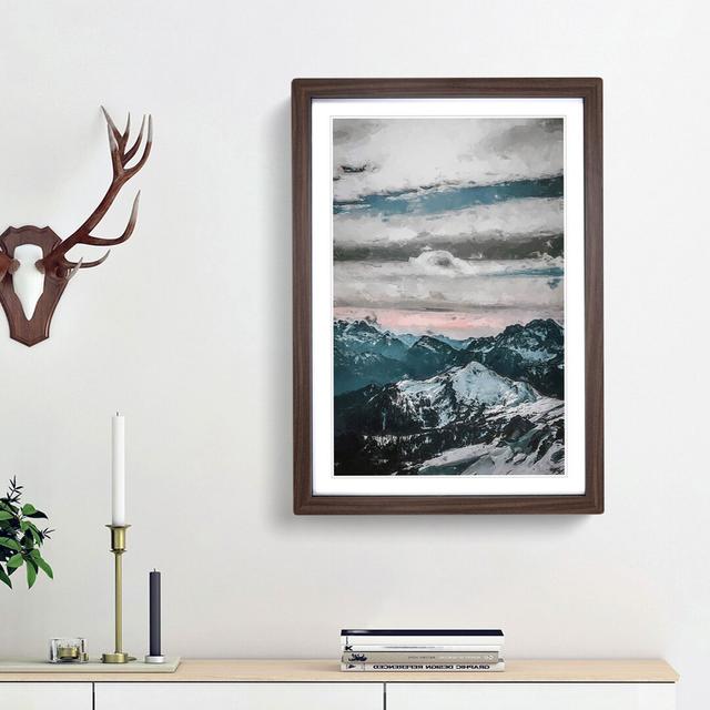 Mountain Clouds - Picture Frame Graphic Art Print East Urban Home Frame Option: Walnut Framed, Size: 36cm H x 27cm W x 2cm D on Productcaster.