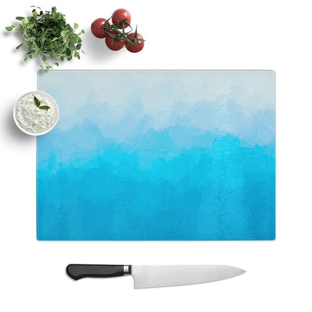 Tempered Glass Tranquil Ocean in Abstract Chopping Board East Urban Home Size: 28.5 cm W x 20 cm L on Productcaster.