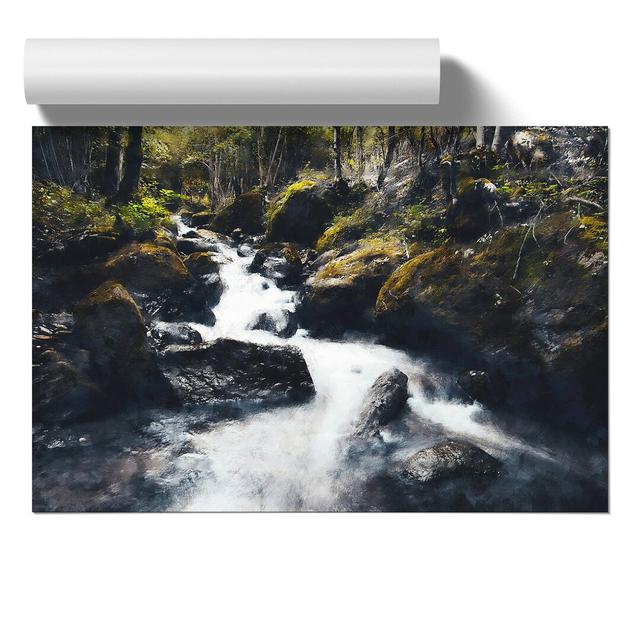 Forest Stream Vol.3 - No Frame Print East Urban Home Size: 21cm H x 30cm W x 0.1cm D on Productcaster.