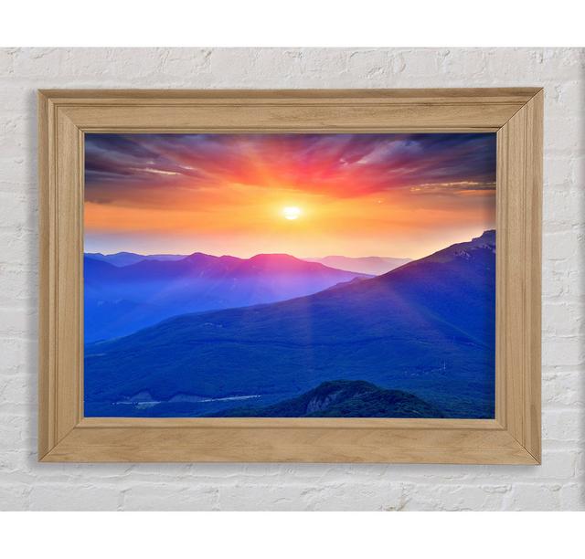 Sun Star Burst - Print Union Rustic Format: Silver/Black Framed Paper, Size: 29.7cm H x 42cm W x 8cm D on Productcaster.