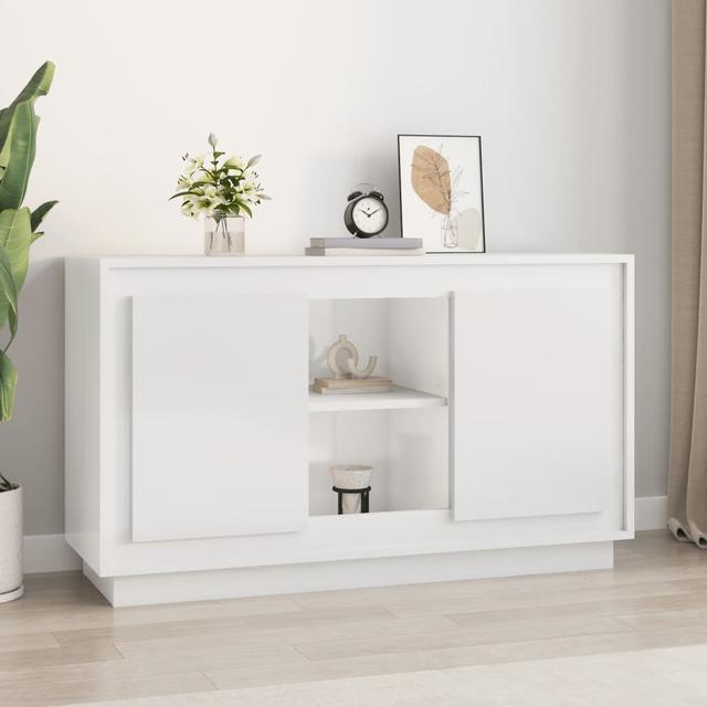 Lissi 102cm Wide Sideboard 17 Stories Colour: High Gloss White on Productcaster.