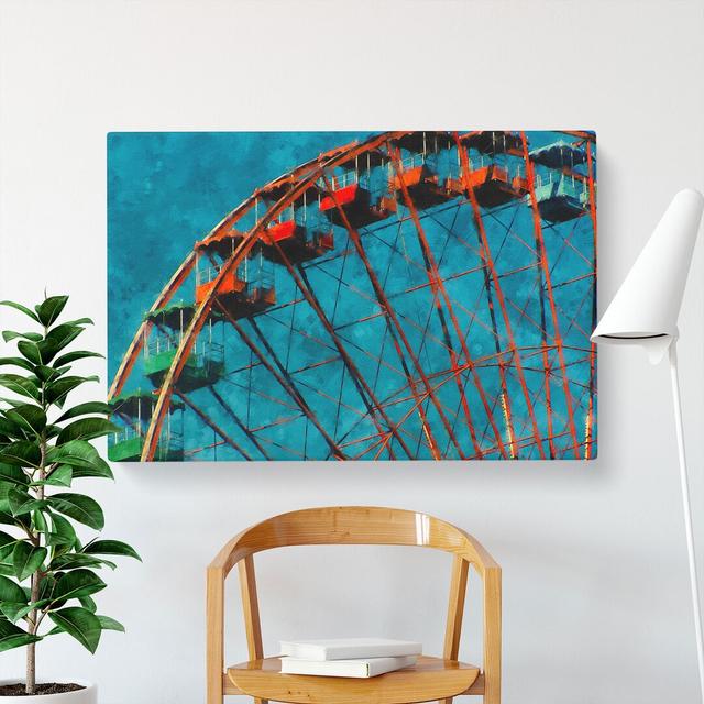 Ferris Wheel Vol.2 - Wrapped Canvas Painting East Urban Home Size: 50cm H x 76cm W x 3cm D on Productcaster.