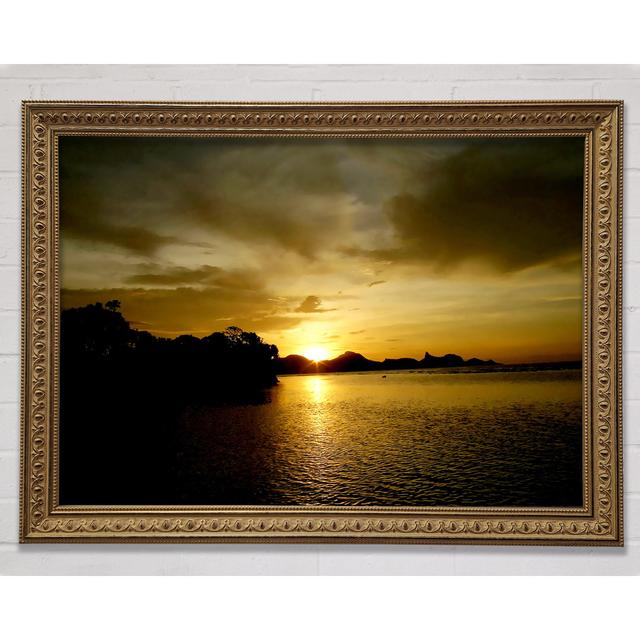 Yellow Sun Reflections Framed Print Bright Star Size: 100cm H x 141.4cm W x 3cm D on Productcaster.