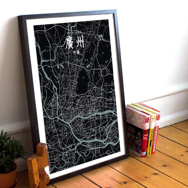 CT Guangzhou City Map - Unframed Graphic Art Print on Paper East Urban Home Size: 91.4cm H x 61cm W x 0.13cm D on Productcaster.