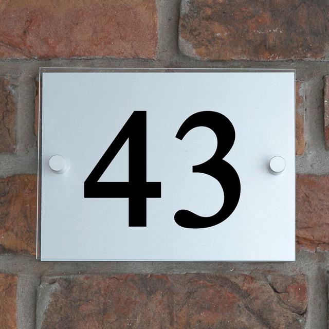 6in. Champy Surface/Flush Mount House Number Dakota Fields Number: 43 on Productcaster.