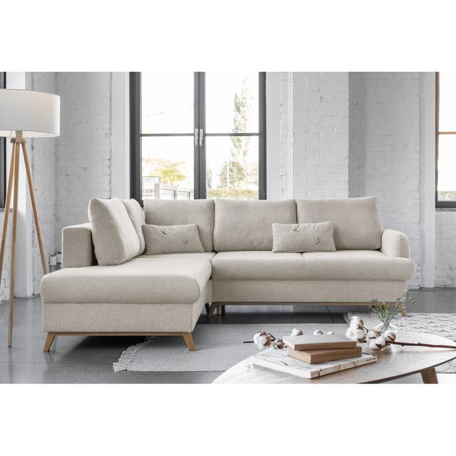 Scandic Lagom Upholstered Corner Sofa MiuForm Orientation: Left facing, Upholstery Colour: Beige on Productcaster.