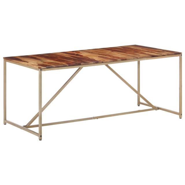 Carmel Dining Table Union Rustic Table Base Colour: Gold, Size: H76 x L180 x W90 cm on Productcaster.