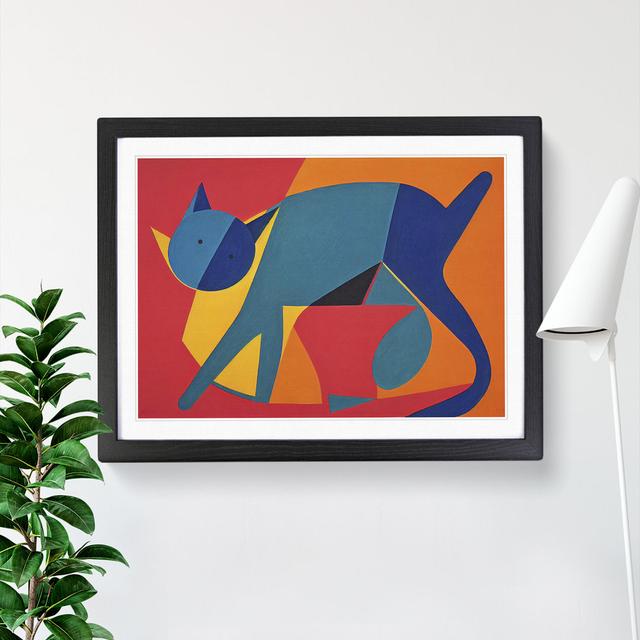 Abstract Cat Vol.1 - Picture Frame Graphic Art Metro Lane Size: 25cm H x 34cm W x 2cm D, Frame Colour: Black on Productcaster.