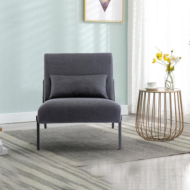 Maja 65cm Wide Tufted George Oliver Upholstery Colour: Dark Grey on Productcaster.