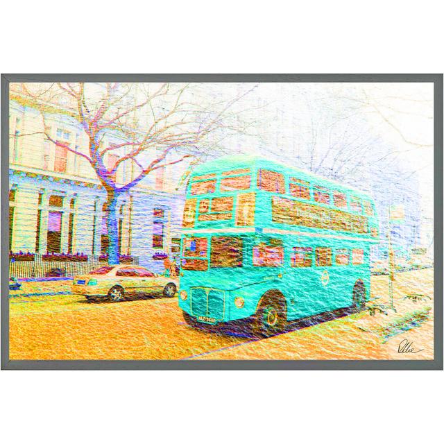 London Bus Green Front - Single Picture Frame Art Prints ClassicLiving Size: 25cm H x 31cm W x 4cm D, Frame Option: Grey on Productcaster.