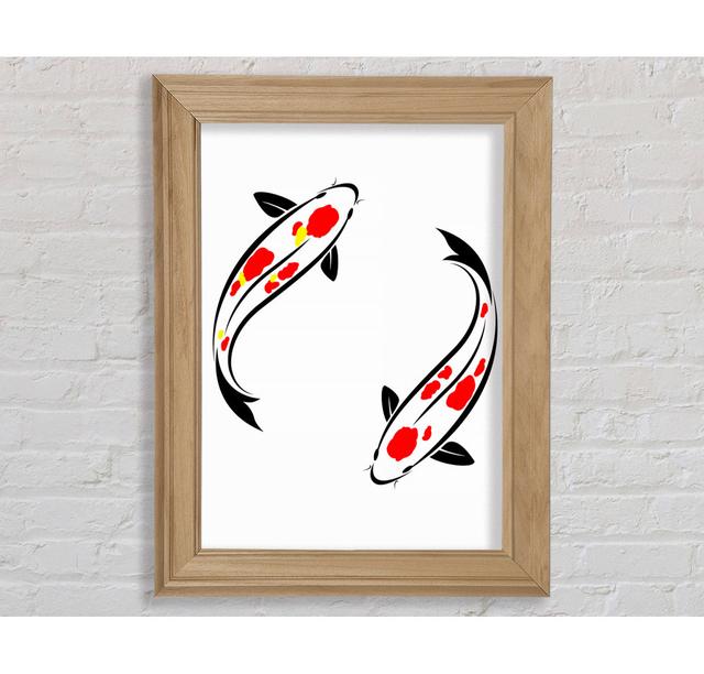 Japanese Twin Koi - Print Bright Star Size: 141.4cm H x 100cm W on Productcaster.