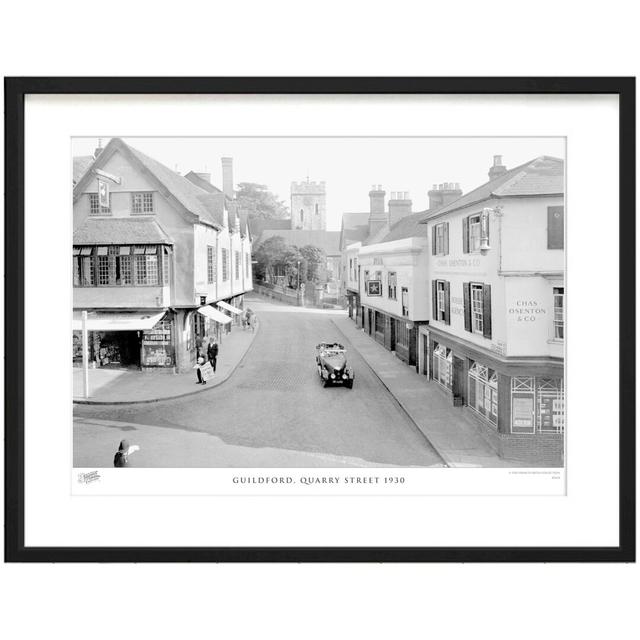 'Guildford, Quarry Street 1930' by Francis Frith - Picture Frame Photograph Print on Paper The Francis Frith Collection Size: 40cm H x 50cm W x 2.3cm on Productcaster.