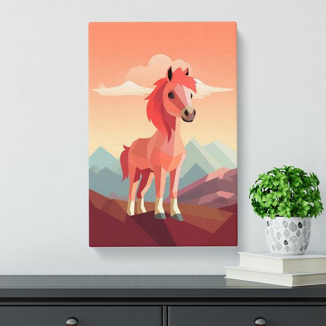 Pony Minimalism No.3 - No Frame Print Natur Pur Size: 50cm H x 35cm W x 3cm D on Productcaster.