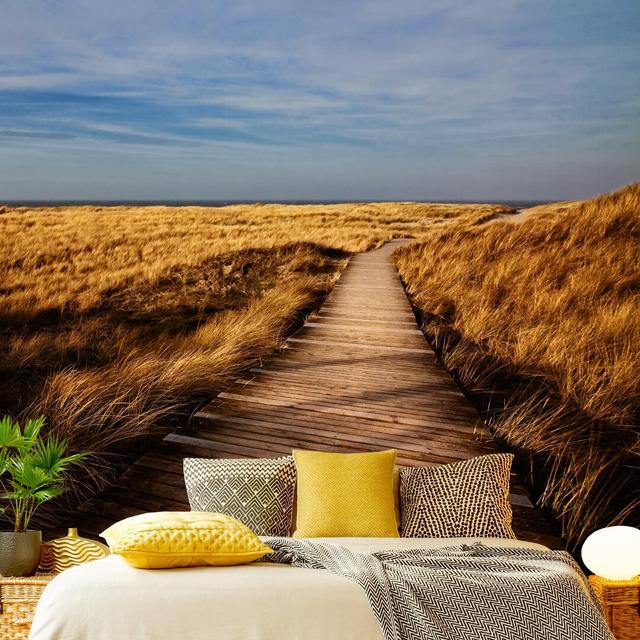 Dune Path on Sylt 1.92m x 1.92m Textured Matte Peel & Stick Wall Mural East Urban Home Size: 240cm H x 240cm W on Productcaster.