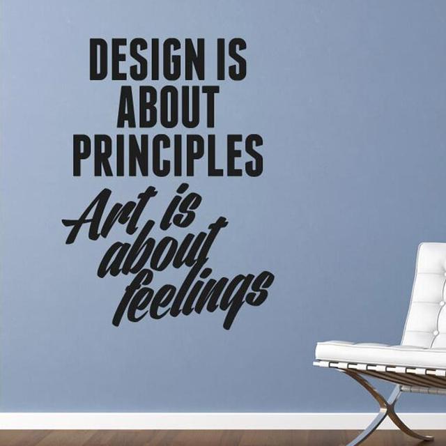 Design Is About Principles Art Is About Feel Wall Sticker East Urban Home Colour: Black, Size: Large on Productcaster.